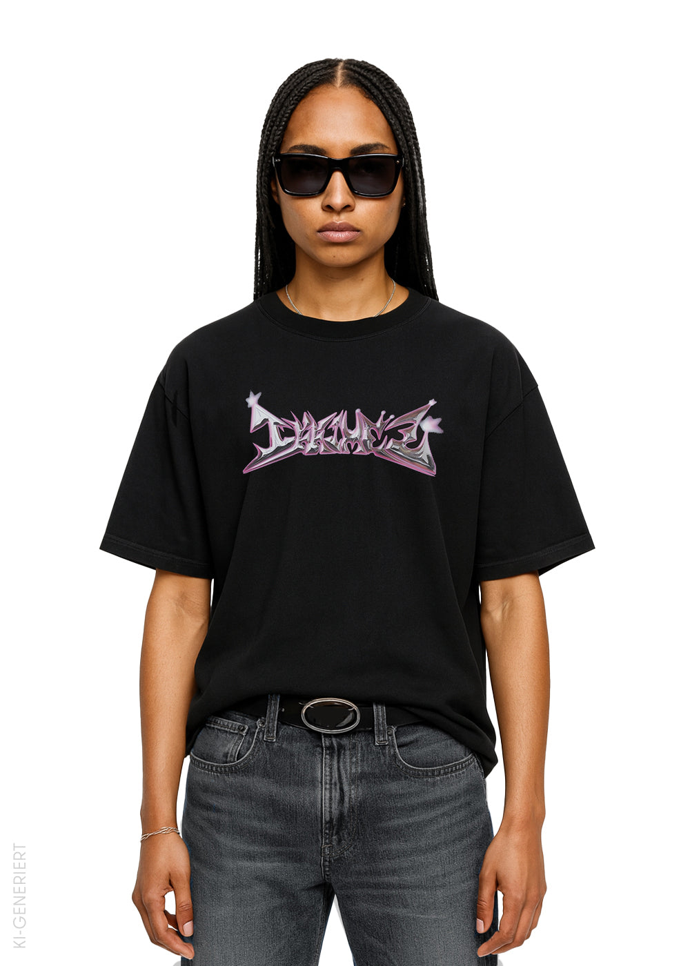Ikkimel - IKKIMEL GRAFFITI BLACK - T-Shirt | Women-Image