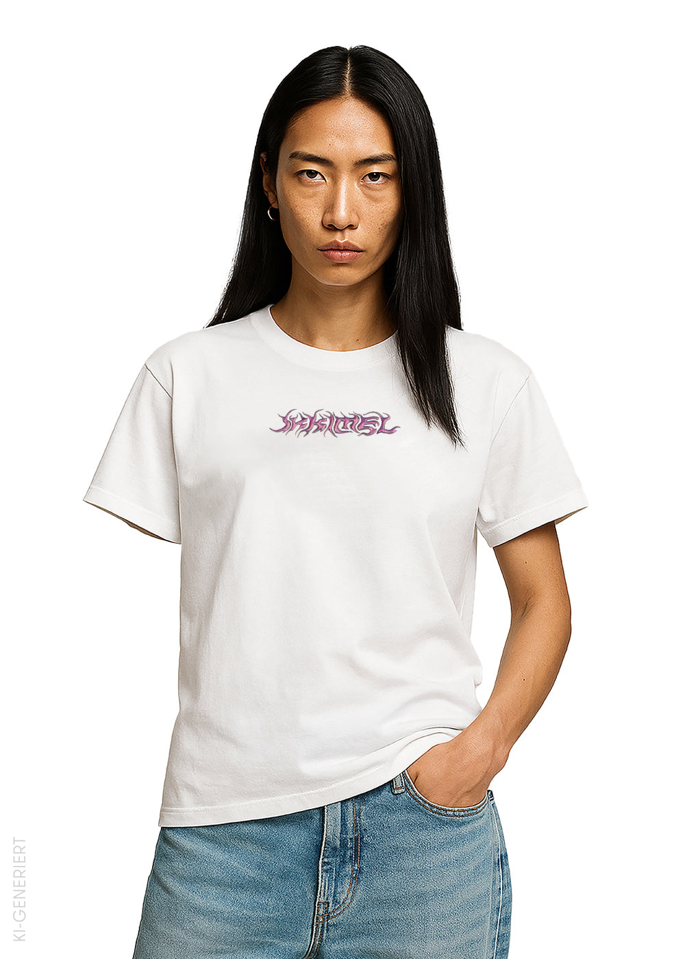 Ikkimel - IKKIMEL LOGO WHITE - T-Shirt | Women-Image
